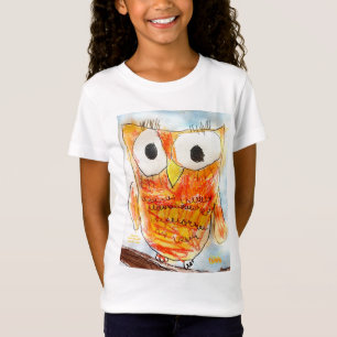 T-Shirt Projet d'art de la jeunesse du hibou de