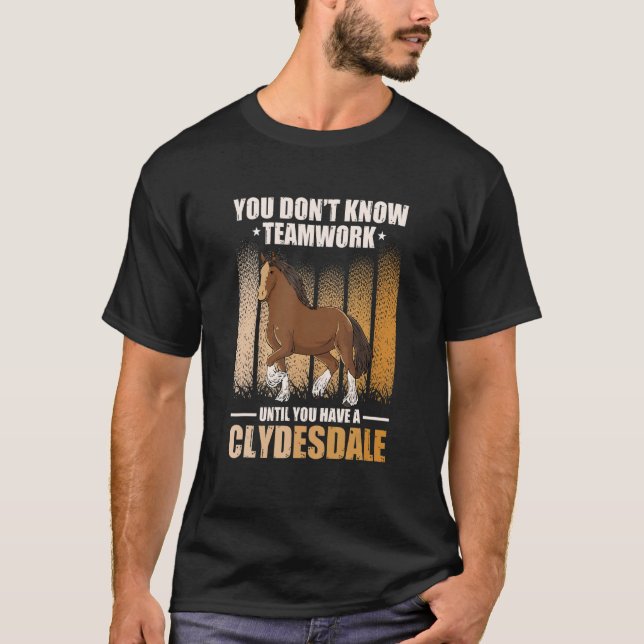 T-shirt Projet De Mème De Cheval Pour Un Pilote De Clydesd (Devant)