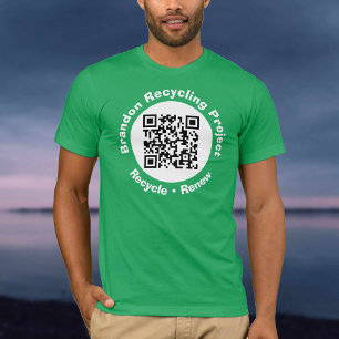 T-shirt Projet de recyclage QR Code Recycle & Renouveler. 