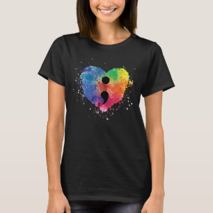 T-shirt Projet Semicolon Sensibilisation à la santé mental