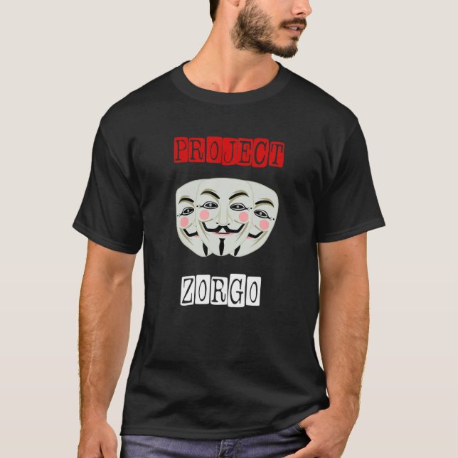T-shirt Projet Zorgo Anonymous Mask Hacker (Devant)
