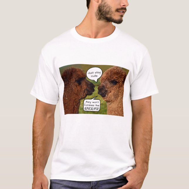 T-shirt Projets drôles d'Alpacalypse d'alpaga (Devant)