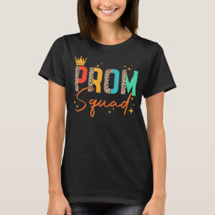 T-shirt Prom Squad 2022 Senior Grad Graduation Party Leopa