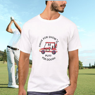 T-shirt Promenade Amusante Pour Montrer Panier Rouge Monog