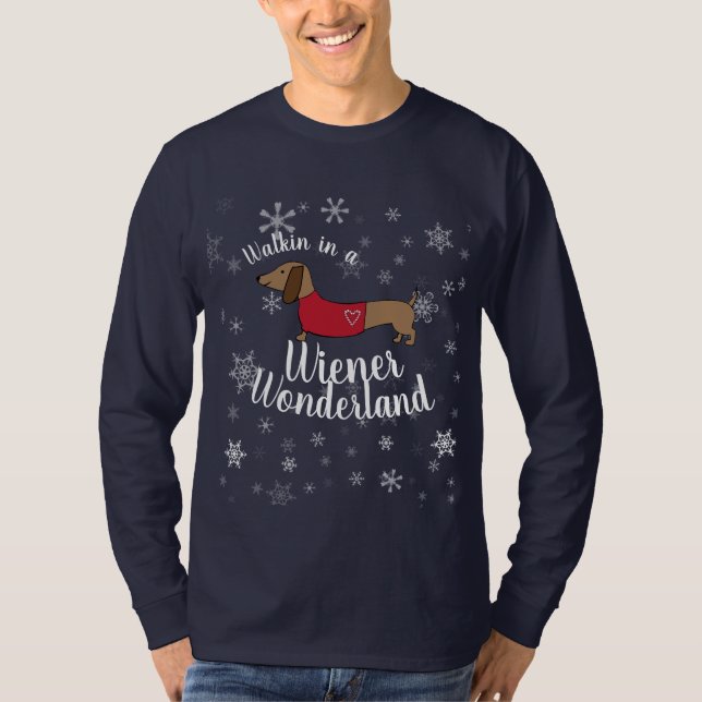 T-shirt Promenade dans une Wonderland Wiener Dachshund Dox (Devant)