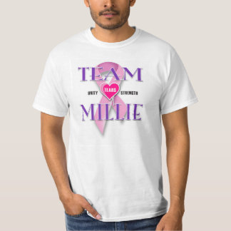 T-SHIRT PROMENADE DE CANCER DE L'ÉQUIPE MILLIE