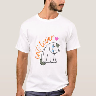 T-shirt Promenade de Chat Élégante – Illustration Minimali