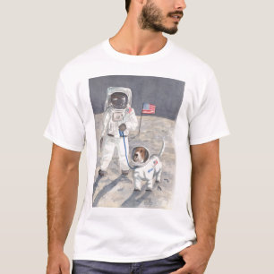 T-shirt Promenade de lune de basset
