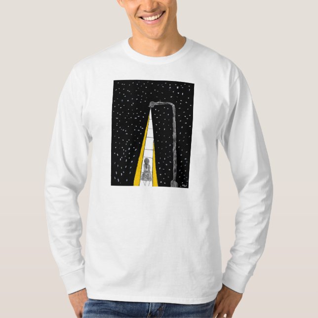 T-shirt Promenade de nuit d'hiver (Devant)