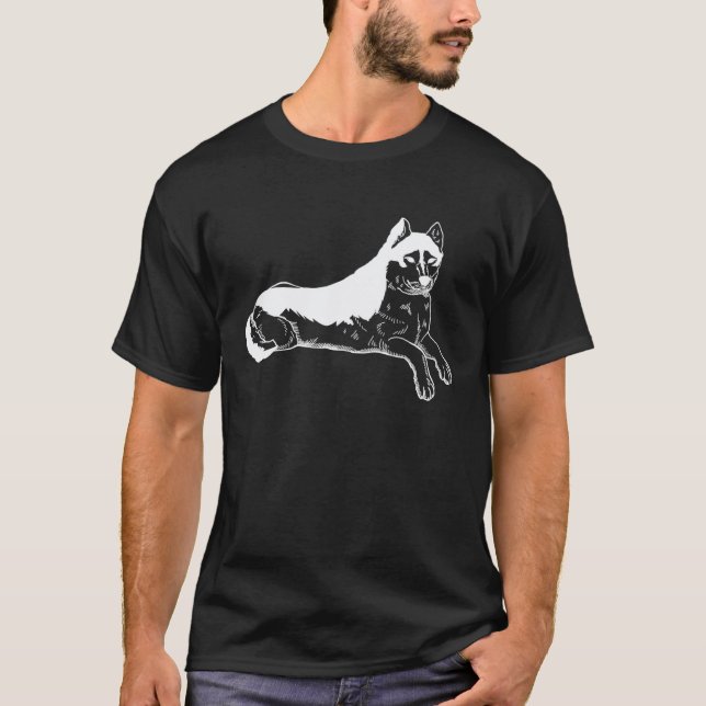 T-shirt Promenade drôle de Husky (Devant)