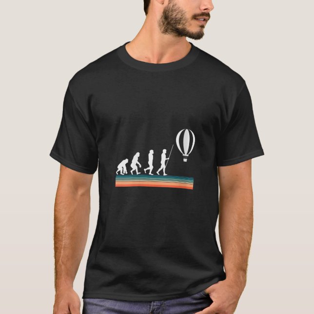 T-shirt Promenade en montgolfière Womens Evolution Ballon  (Devant)