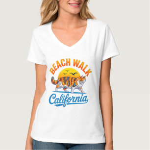 T-shirt Promenade sur la plage pour chat d'été - Cadeau ca