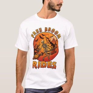T-shirt Promenades à balai gratuites Halloween Citrouille