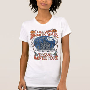 T-shirt Promenades Romantiques à Travers une Maison Hantée