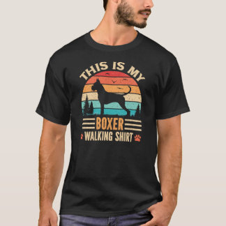 T-shirt Promeneur de Boxer Papa Allemand Chien Marcheur Ré