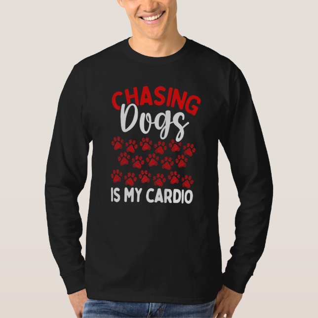 T-shirt Promeneur de chiens professionnel Chasser les chie (Devant)