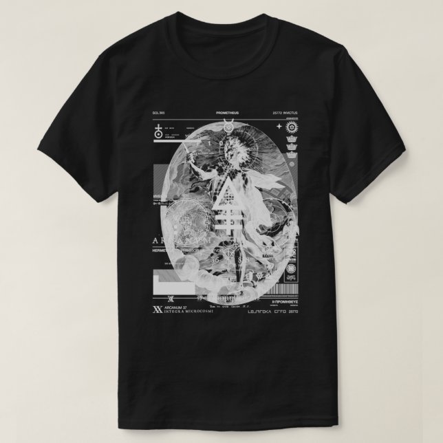 T-shirt PROMETHEUS  Sol Invictus  Apollo  Alchemy Occult   (Design devant)