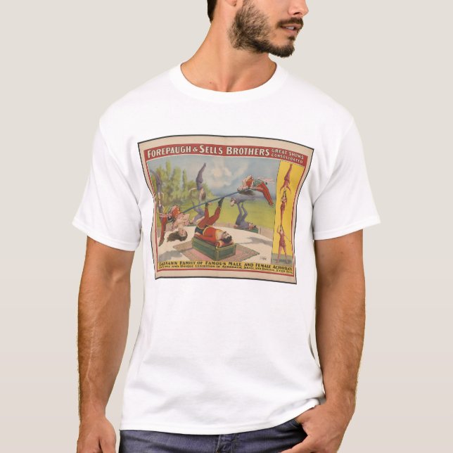 T-shirt promo de cirque d'art vintage (Devant)