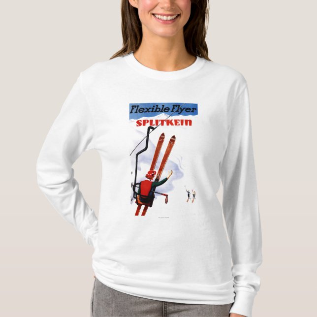 T-shirt Promo en bois de skis de Splitkein d'insecte (Devant)