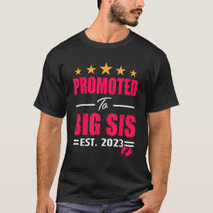T-shirt Promoté À Big Sister 2023 Baby Faire-part Sibl