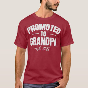 T-shirt Promoté à Grand-père est 2021 Baby Reveal Outfit