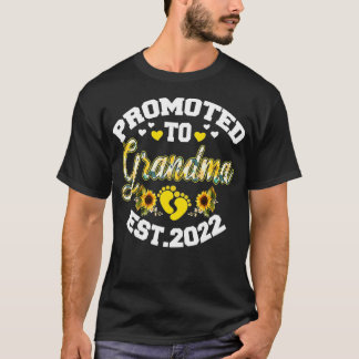 T-shirt Promoté À La Déco Florale De Tournesol Grandma Est