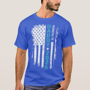 T-shirt Promoté à papa 2024 us américain pour nouveau papa