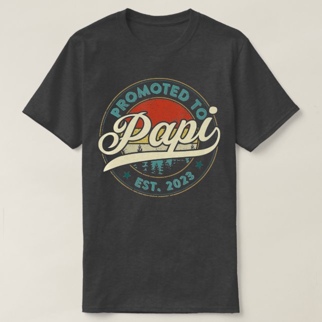 T-shirt Promoté à Papi Est 2023 Grossesse Drôle cadeau Wom (Design devant)