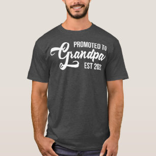 T-shirt Promoté Au Cadeau Grandpa Est 2023 Pour Nouveau Pa