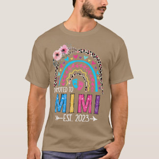 T-shirt Promoté Pour Mimi Est 2023 Leopard Rainbow Mothers