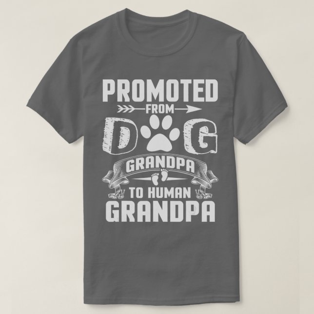 T-shirt Promoted From Dog Grandpa To Human Grandpa  (Design devant)