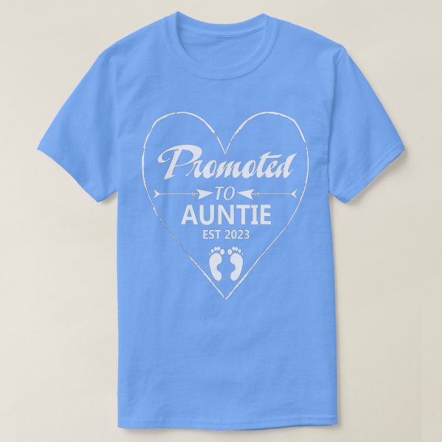 T-shirt Promoted To Aunt EST 2023 Auntie To Be Pregnancy R (Design devant)