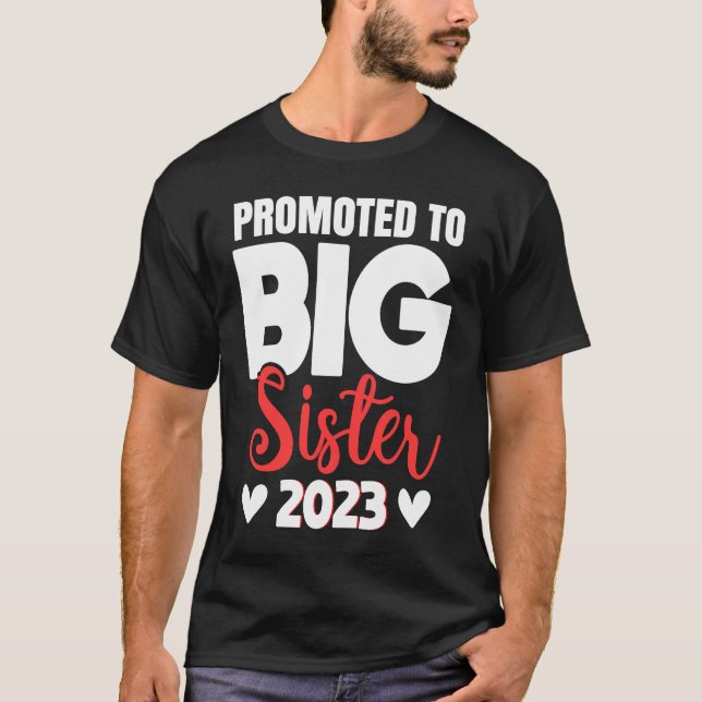 T-shirt Promoted to Big Sister 2023 (Devant)