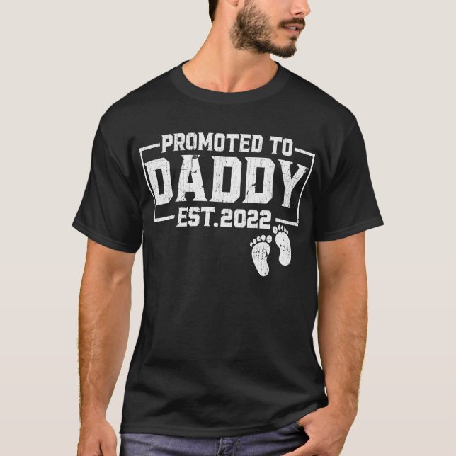 T-shirt Promoted To Daddy 2022 For New Dad First Time dad (Devant)