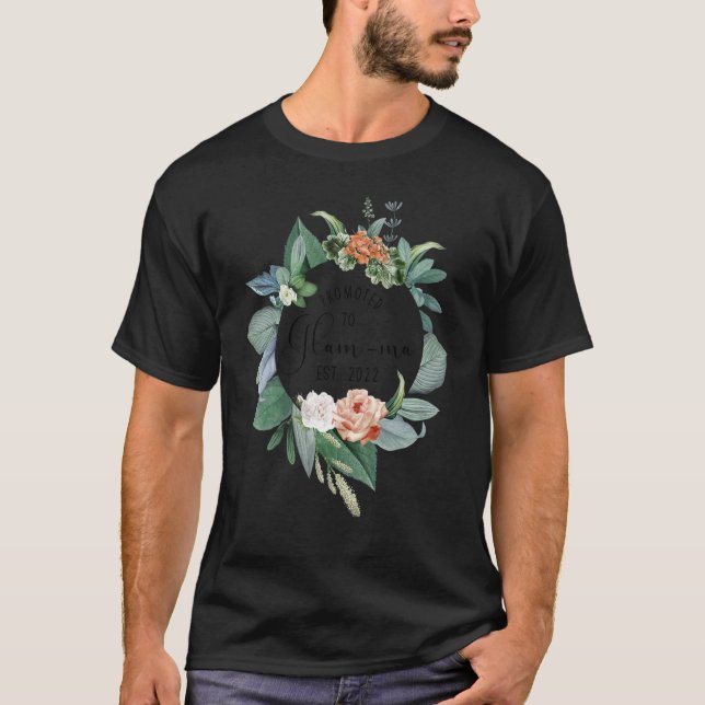 T-shirt Promoted To Glam Ma Est 2022 Women Flower First Ti (Devant)