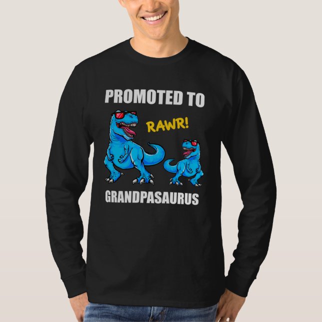 T-shirt Promoted To Grandpasaurus  Grandpa Baby Announceme (Devant)
