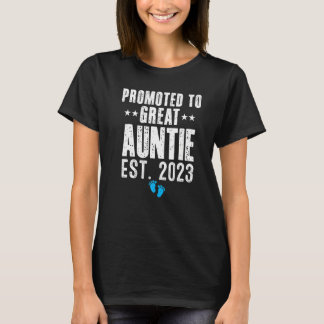 T-shirt Promoted To Great Auntie 2023 It's A Boy Baby Reve