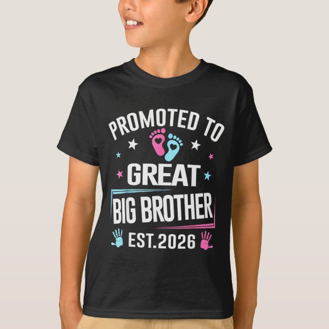 T-shirt Promoted To Great Big Brother Est 2026  (Devant)