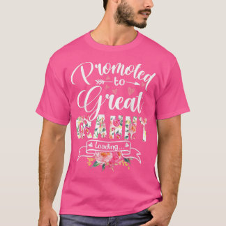 T-shirt Promoted to Great Granny Est 2022 Floral First Tim