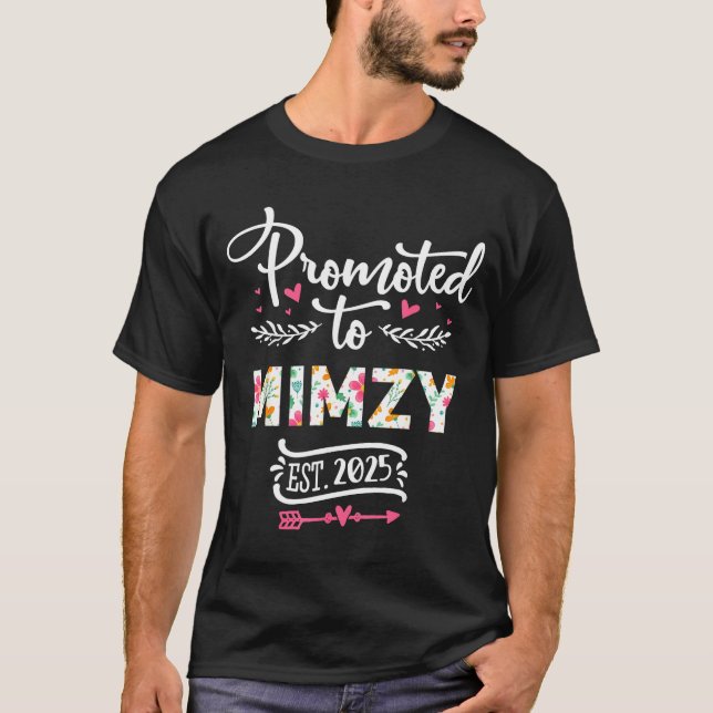 T-shirt Promoted To Mimzy 2025 Cute Pregnancy Announcement (Devant)