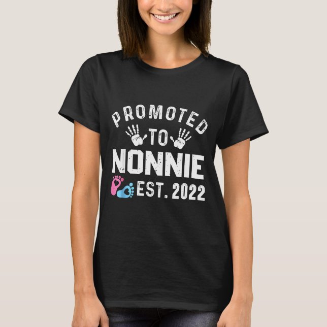T-shirt Promoted To Nonnie Est 2022 Funny New Nonnie  (Devant)