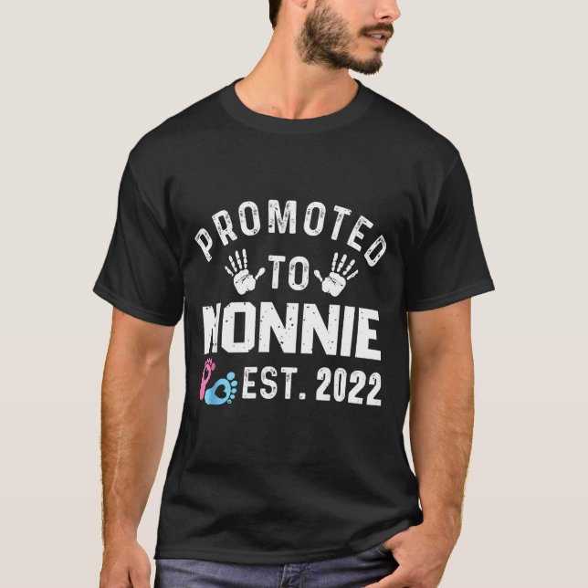 T-shirt Promoted To Nonnie Est 2022 Funny New Nonnie  (Devant)