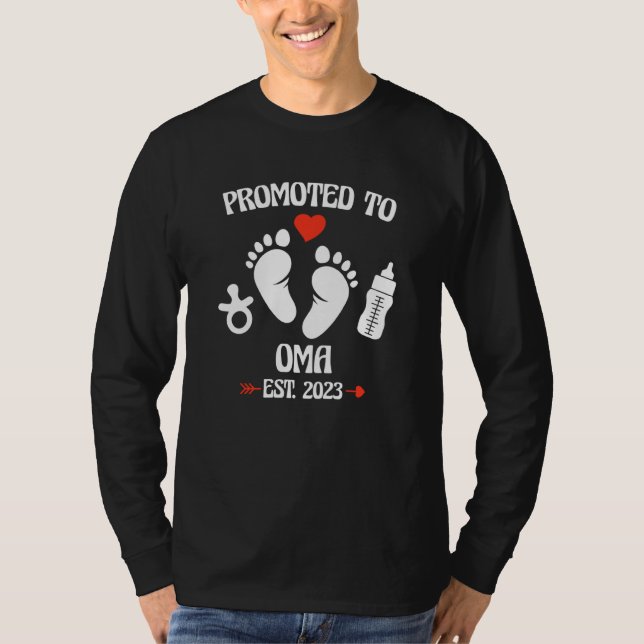 T-shirt Promoted To Oma 2023 First Time New Grandma Pregna (Devant)