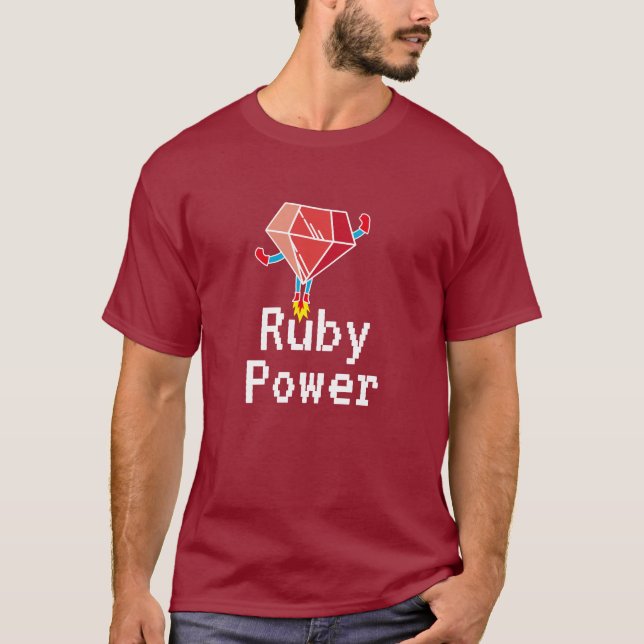 T-shirt Promoteur rouge de Ror de puissance rouge ringard (Devant)