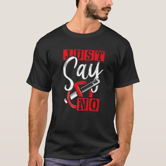 T-shirt Promotion anti-tabac Dites simplement pas de fumée (Devant)