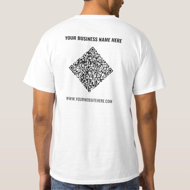 T-Shirt Promotionnel avec Code QR de Votre Entrepr (Dos)