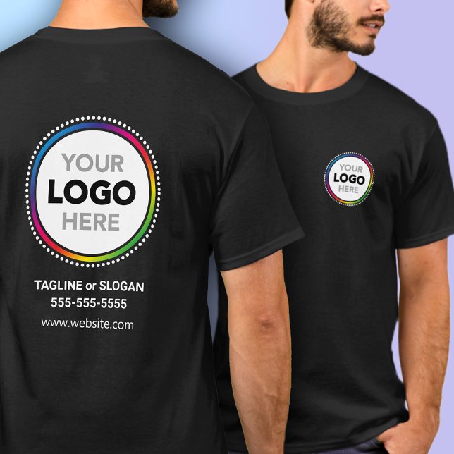 T-Shirt Promotionnel avec Logo sur le Devant et le (Créateur téléchargé)