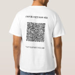 T-Shirt promotionnel d'entreprise avec QR Code et<br><div class="desc">Couleurs et polices personnalisées - Créez votre propre exemple de T-shirt de design avec votre code QR et votre texte personnalisé Nom d'entreprise personnalisé professionnel Site Web T-shirts promotionnels de marque modèle de vêtements / ou capuches Cadeaux d'entreprise pour hommes / femmes / enfants ou personnel pour vous (Choisissez le...</div>