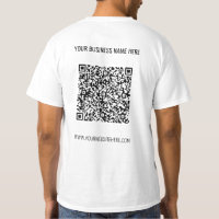 T-shirt promotionnel QR Code et texte personnalisé
