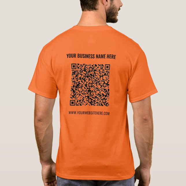 T-shirt promotionnel Votre code QR et texte person (Dos)